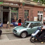 In a cafe cocktail bar downtown