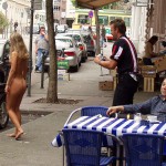 In a cafe cocktail bar downtown