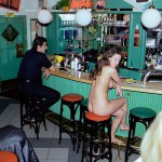 In and around a very trendy bar