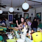 In and around a very trendy bar