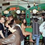 In and around a very trendy bar