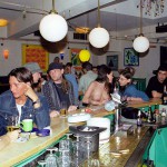 In and around a very trendy bar