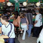 In and around a very trendy bar