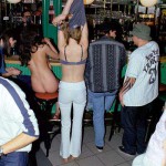 In and around a very trendy bar