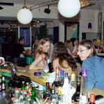 In and around a very trendy bar