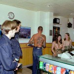 In and around a very trendy bar