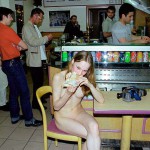 In and around a very trendy bar