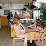 In and around a very trendy bar