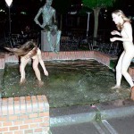 In and around a very trendy bar