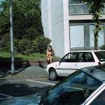 In the middle of a street