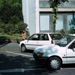 In the middle of a street