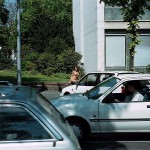 In the middle of a street