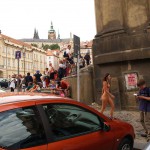 In the center of Prague and in a park