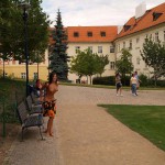 In the center of Prague and in a park