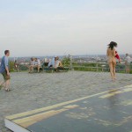 At a viewpoint in Munich