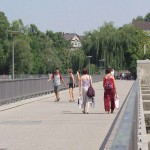 At the riverside and at some bridges