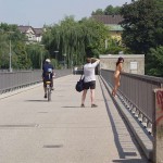 At the riverside and at some bridges