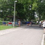 At the riverside and at some bridges