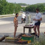 Warm up at a fruit kiosk