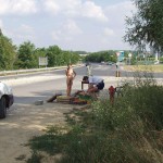 Warm up at a fruit kiosk