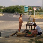 Warm up at a fruit kiosk