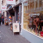 Cleaning the showroom windows