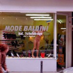 Cleaning the showroom windows