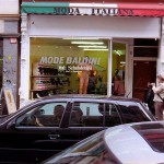 Cleaning the showroom windows