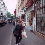 Cleaning the showroom windows