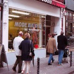 Cleaning the showroom windows