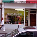 Cleaning the showroom windows