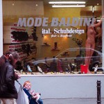 Cleaning the showroom windows