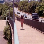 At a train and bus station