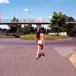 At a train and bus station