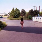 At a train and bus station