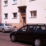 In the middle of a well frequented street