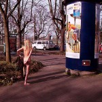 At a train station its parking