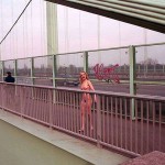 On and around a highway bridge