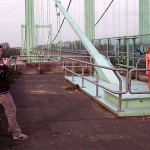 On and around a highway bridge