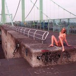 On and around a highway bridge