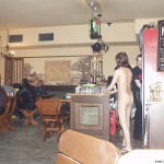 At her work place Serving in the nude