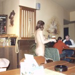 At her work place Serving in the nude