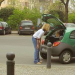 At a small park in the middle of the city