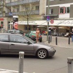 At a small park in the middle of the city