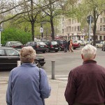 At a small park in the middle of the city