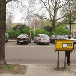 At a small park in the middle of the city