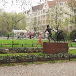 At a small park in the middle of the city