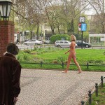 At a small park in the middle of the city