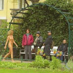 At a small park in the middle of the city