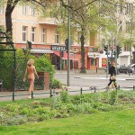 At a small park in the middle of the city